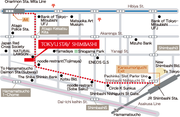 Tokyu Stay Shimbashi map