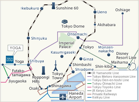 Tokyu Stay Yoga Access Map