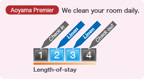 (Aoyama Premier) We clean your room daily.