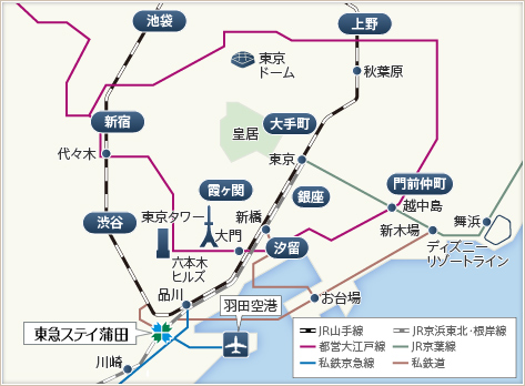 東急ステイ蒲田アクセスマップ