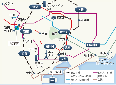 東急ステイ西新宿アクセスマップ