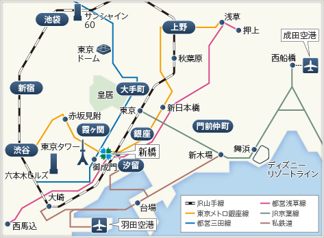 東急ステイ新橋アクセスマップ