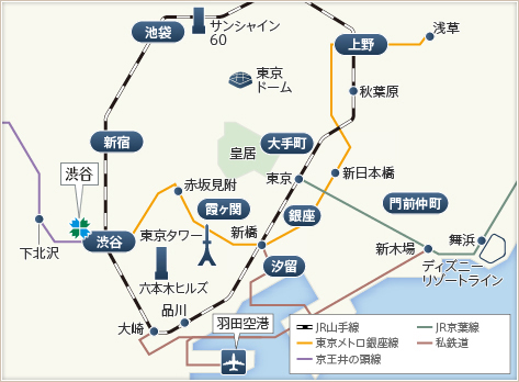 東急ステイ渋谷アクセスマップ