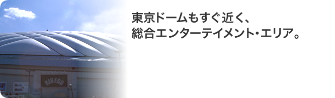 東京ドームもすぐ近く総合エンターテイメント・エリア。