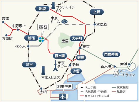 東急ステイ四谷アクセスマップ