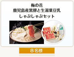 梅の花 鹿児島産黒豚と生湯葉豆乳しゃぶしゃぶセット