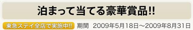 泊まって当てる豪華賞品