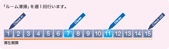 クリーニング:2週間以上の場合