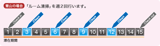 クリーニング:2週間以上の場合(青山)