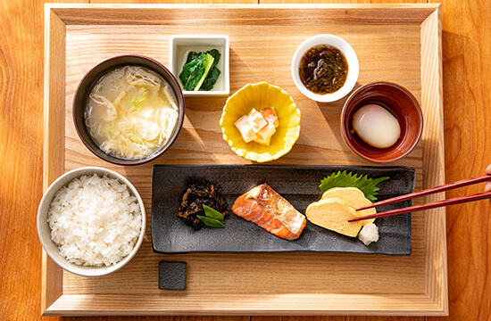 An example of Japanese dishes