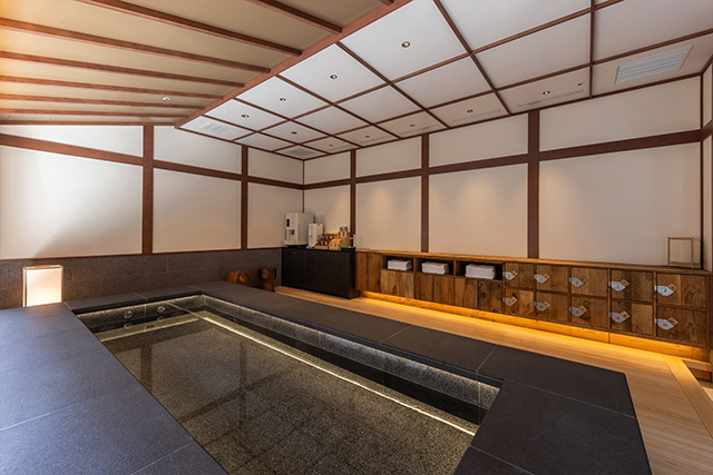 Footbath for a soak in the lounge
